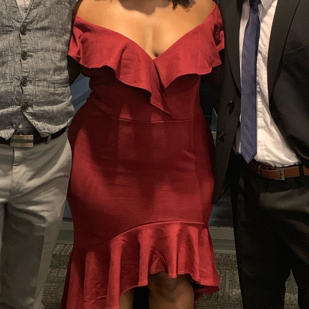 Fashion Nova La Flamenca Dress - Wine